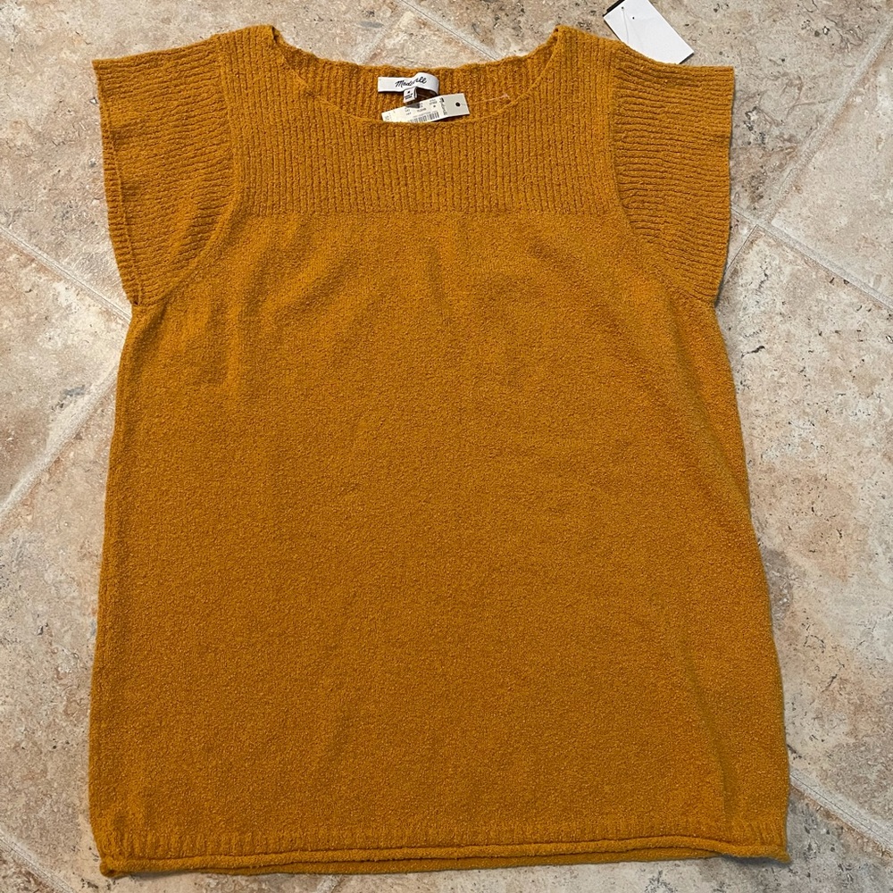NTW Madewell Mustard Yellow Shirt Blouse Medium